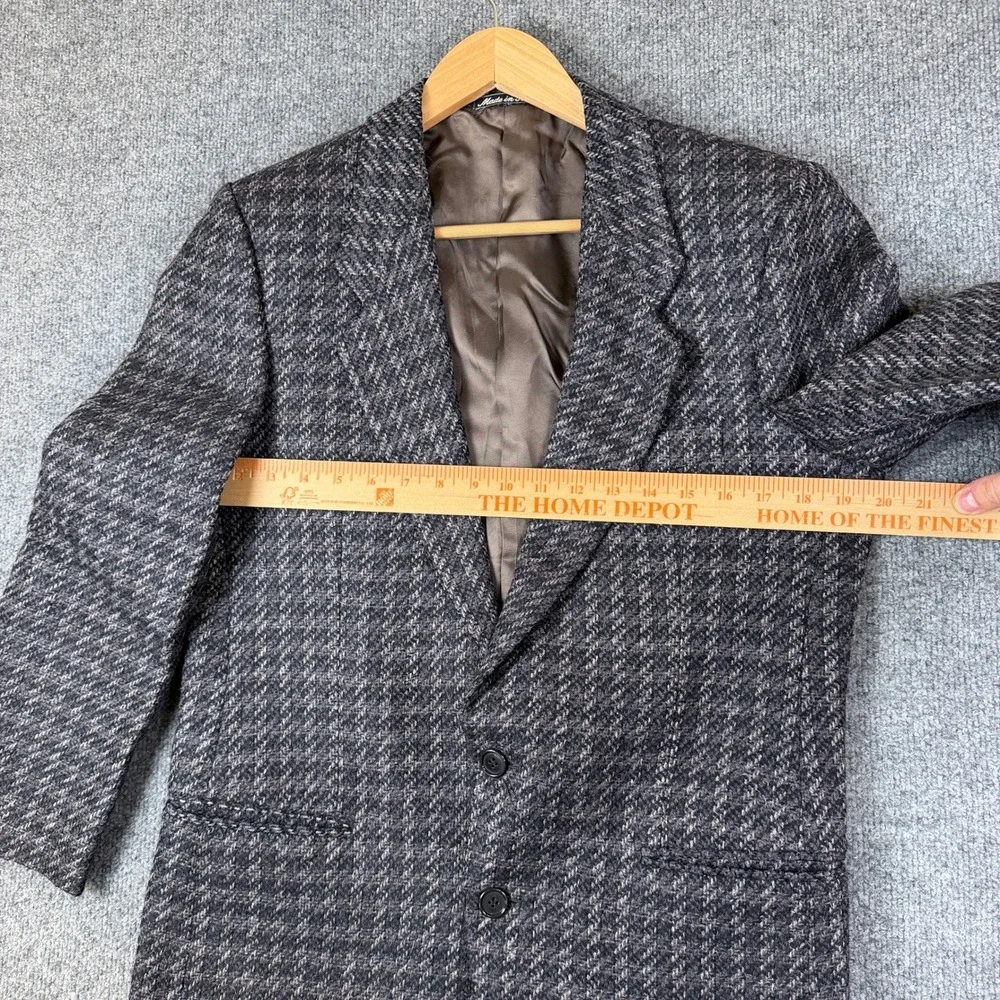 Vintage Mani Giorgio Armani Blazer Mens 38S Gray Purple Tweed Wool Made in Italy